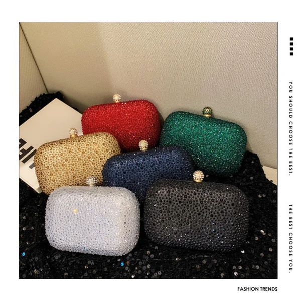 Sparkling Crystal Rhinestone Evening Clutch