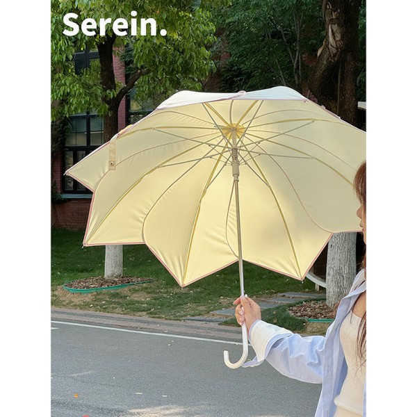 Serein Cream Petal Stick Umbrella